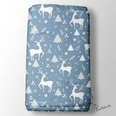 Ink Blue Christmas Baby Digital Printed Fabric Material Online